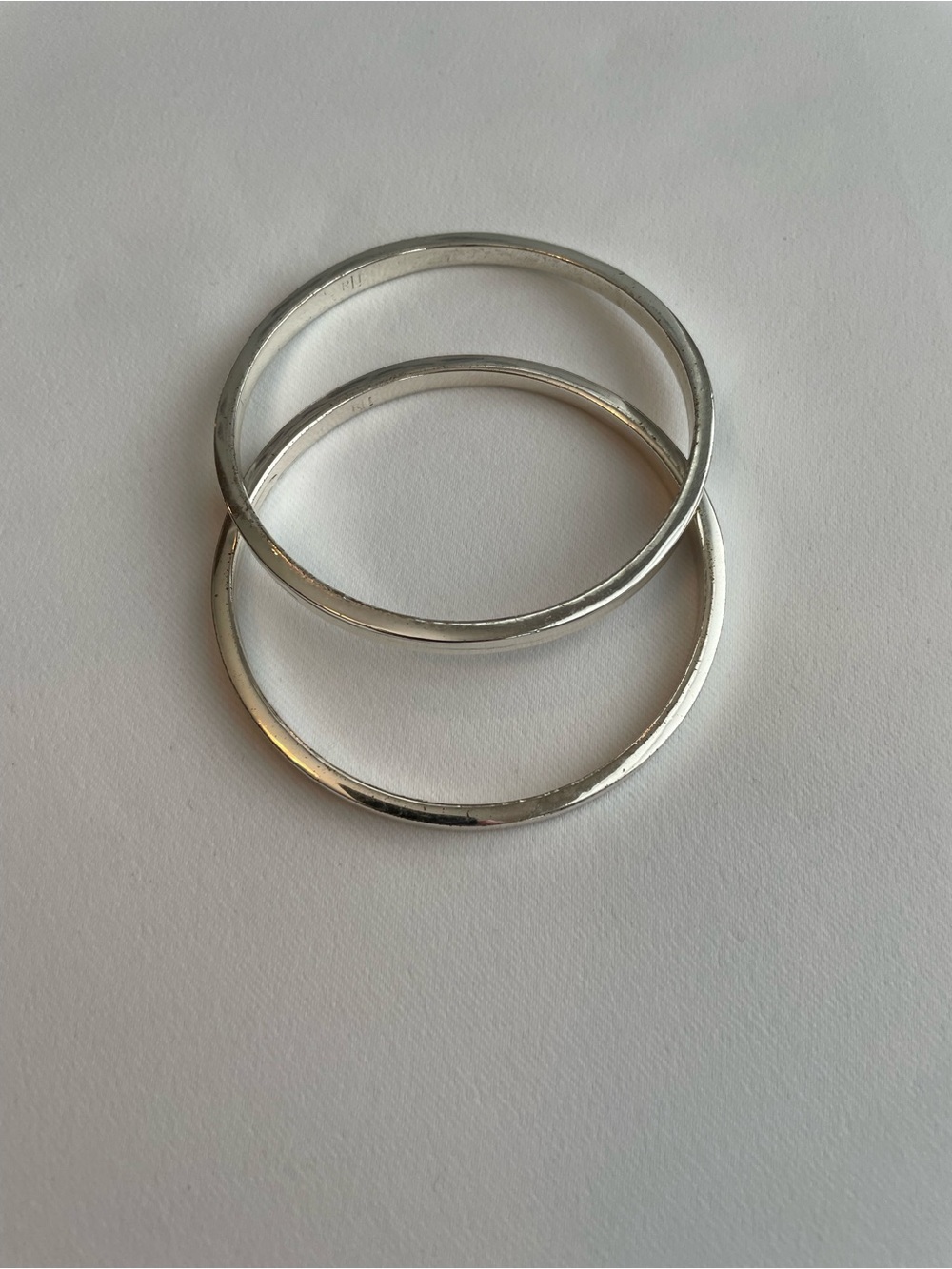 Stamped LRL Lauren by Ralph Lauren Silver Tone Bangle Bracelet Set Y2K Stacking